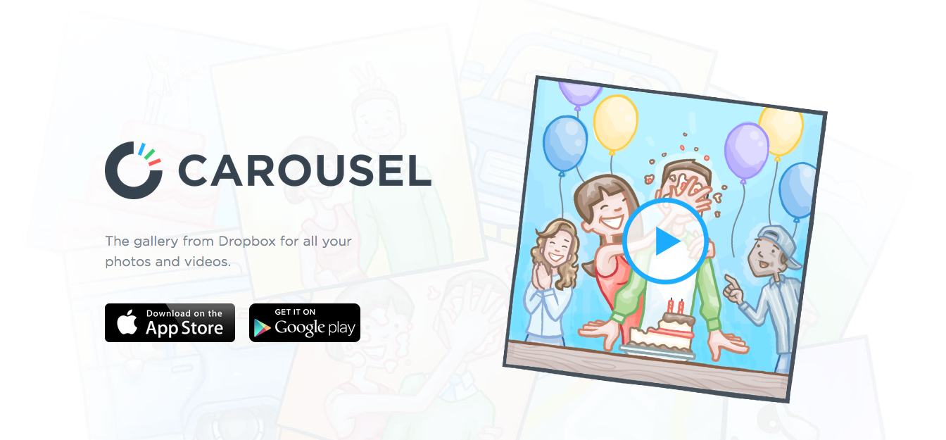 Carousel par Dropbox partager vos images dans le cloud